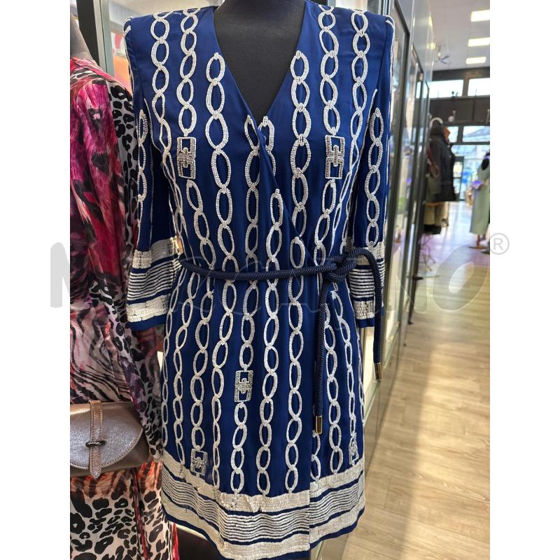 VESTITO D ELISABETTA FRANCHI BLU PERLINE CERCHIO BNC | Mercatino dell'Usato Rivarolo canavese 1