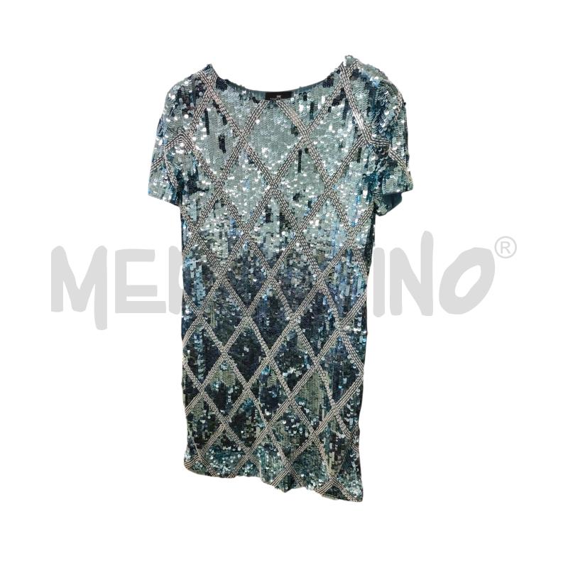 VESTITO D ELISABETTA FRANCHI PAILLETTES CELESTE | Mercatino dell'Usato Rivarolo canavese 1