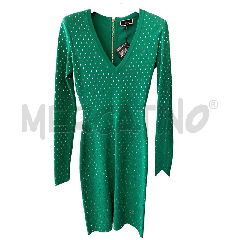 VESTITO D ELISABETTA FRANCHI VERDE STRASS NUOVO  | Mercatino dell'Usato Rivarolo canavese 1
