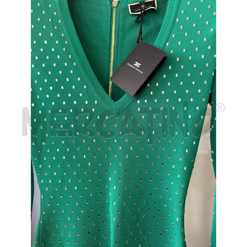 VESTITO D ELISABETTA FRANCHI VERDE STRASS NUOVO  | Mercatino dell'Usato Rivarolo canavese 2