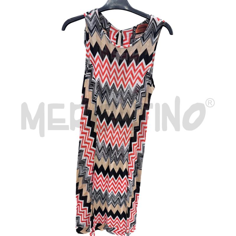 VESTITO D MISSONI BEIGE NERO ROSSO ZIGZAG | Mercatino dell'Usato Rivarolo canavese 1