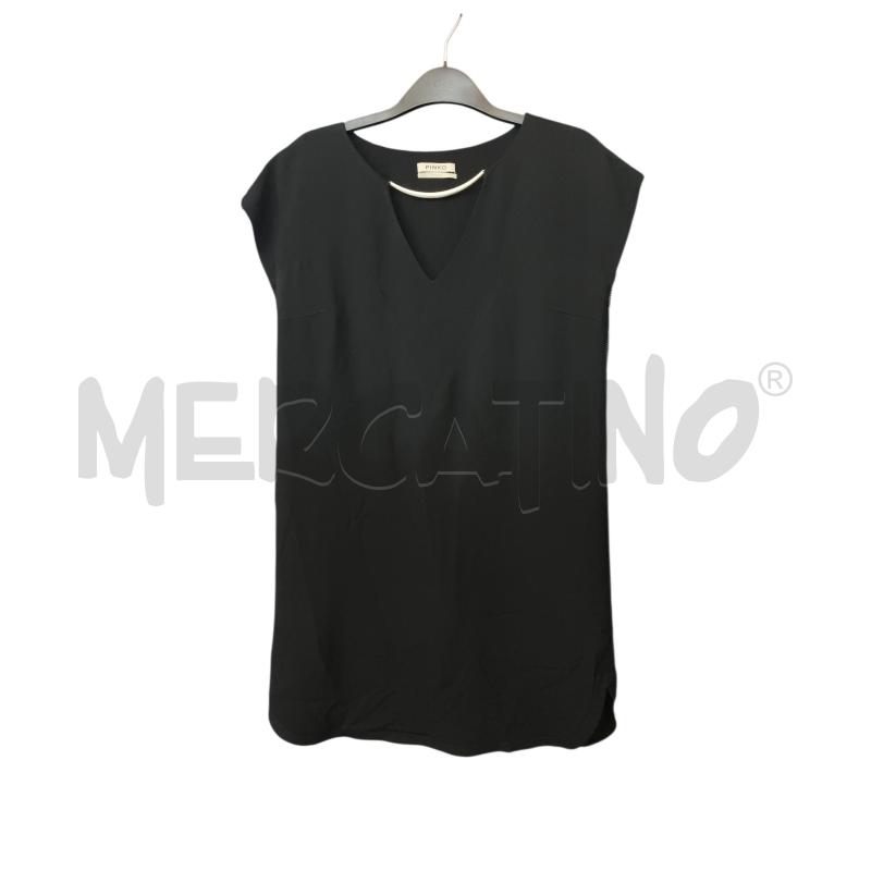 VESTITO D PINKO NERO SCOLLO INSERTO METALLO DORATO | Mercatino dell'Usato Rivarolo canavese 1