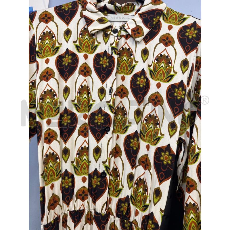 VESTITO D RISSKIO BNC FIORI VERDE MARR LUNGO | Mercatino dell'Usato Rivarolo canavese 2