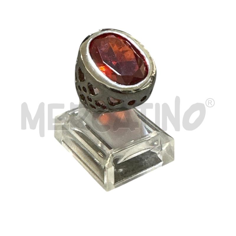 ANELLO DONNA PIETRA ROSSA GRANDE | Mercatino dell'Usato Nichelino via scarrone 1