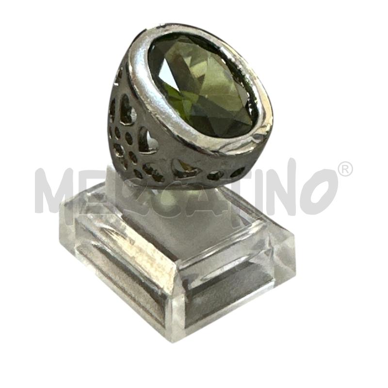 ANELLO DONNA PIETRA VERDE GRANDE | Mercatino dell'Usato Nichelino via scarrone 1