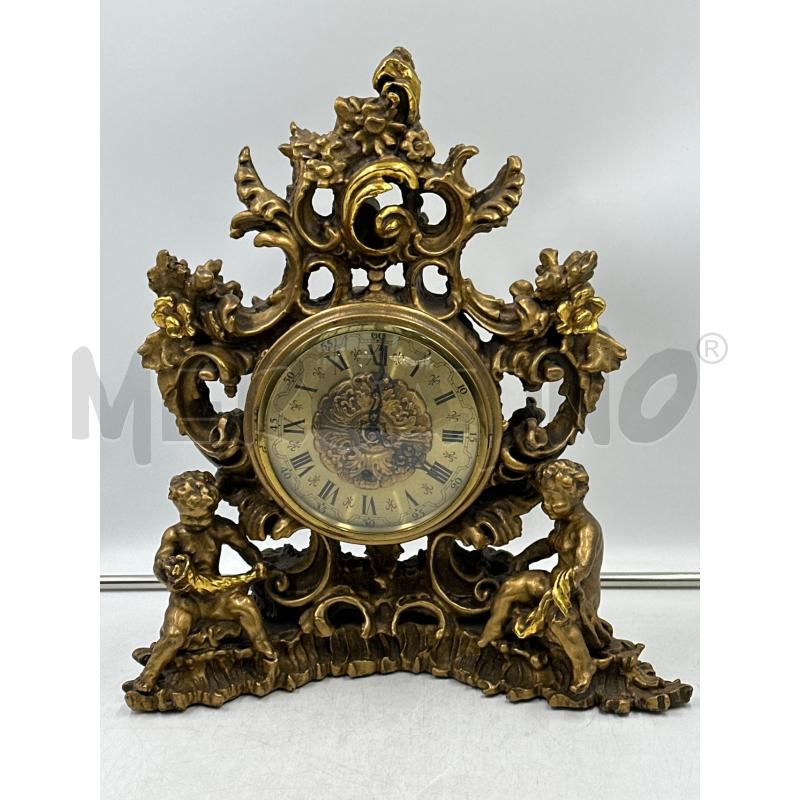 ANTIC OROLOGIO FRANCESE LEGNO INTARSIATO  | Mercatino dell'Usato Nichelino via scarrone 1