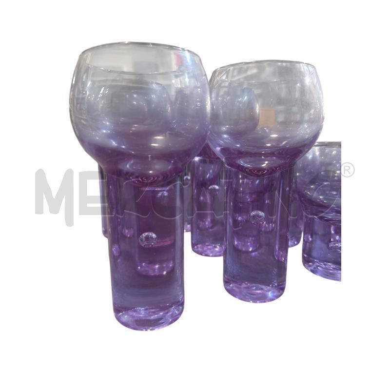 BICCHIERI SERVIZIO PZ. 12 FONDO PIENO VIOLA  | Mercatino dell'Usato Nichelino via scarrone 1