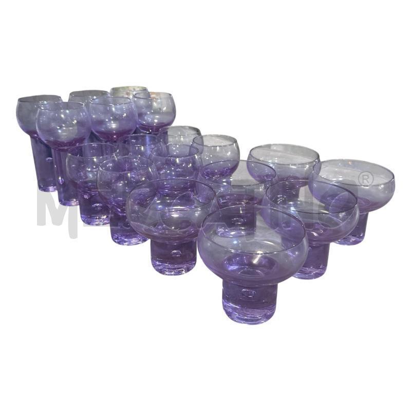 BICCHIERI SERVIZIO PZ. 12 FONDO PIENO VIOLA  | Mercatino dell'Usato Nichelino via scarrone 2