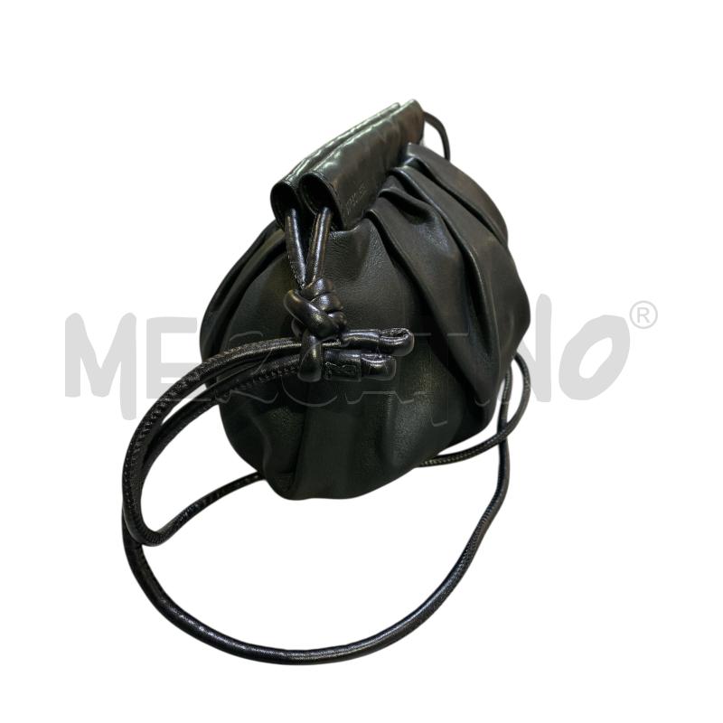 BORSA DONNA BORBONESE PELLE NERA  | Mercatino dell'Usato Nichelino via scarrone 2