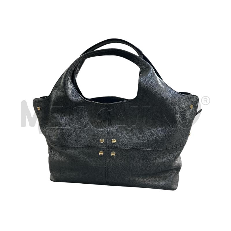 BORSA DONNA BORBONESE PELLE NERO ARG | Mercatino dell'Usato Nichelino via scarrone 1