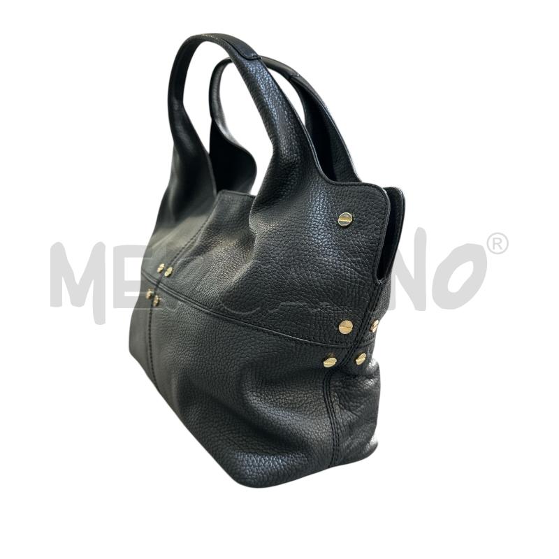 BORSA DONNA BORBONESE PELLE NERO ARG | Mercatino dell'Usato Nichelino via scarrone 2