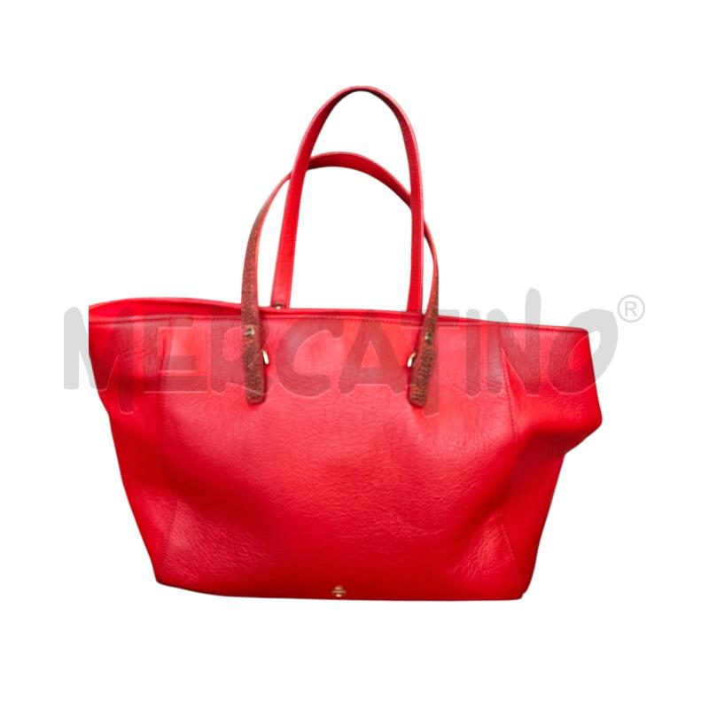 BORSA DONNA BORBONESE PELLE ROSSA | Mercatino dell'Usato Nichelino via scarrone 1