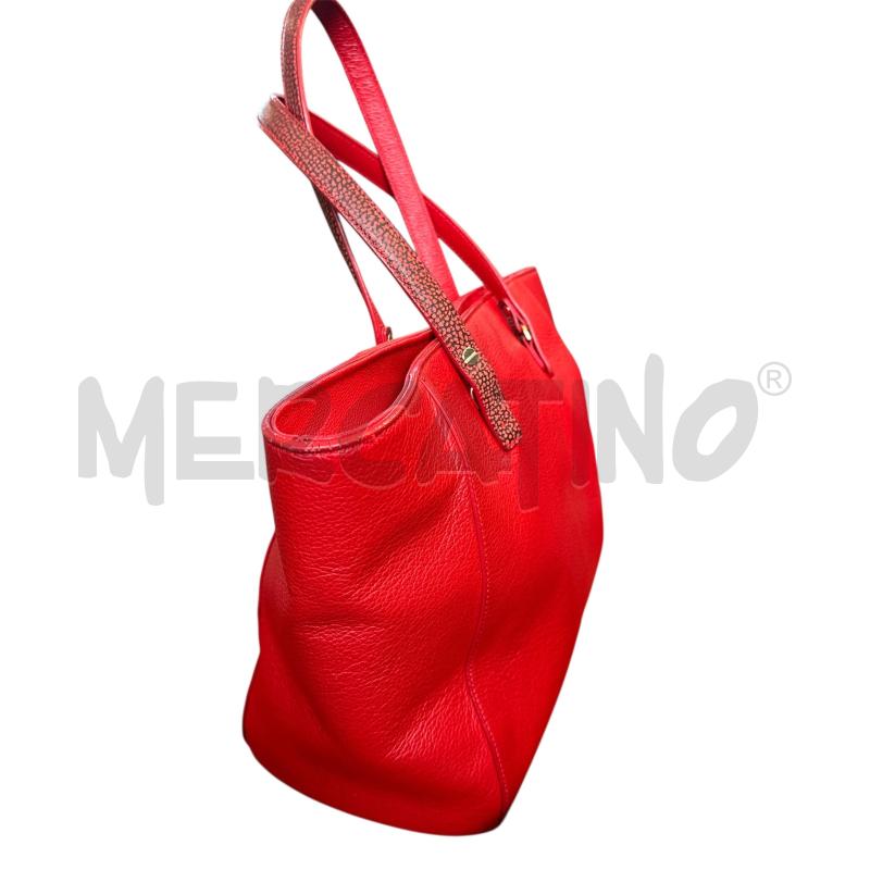BORSA DONNA BORBONESE PELLE ROSSA | Mercatino dell'Usato Nichelino via scarrone 3