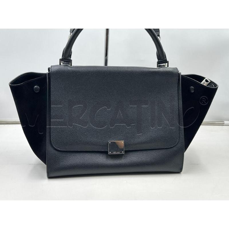BORSA DONNA CELINE TRAPEZE NERA PELLE | Mercatino dell'Usato Nichelino via scarrone 1