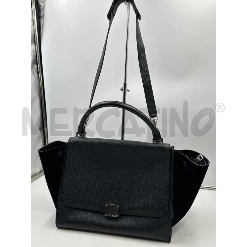BORSA DONNA CELINE TRAPEZE NERA PELLE | Mercatino dell'Usato Nichelino via scarrone 2