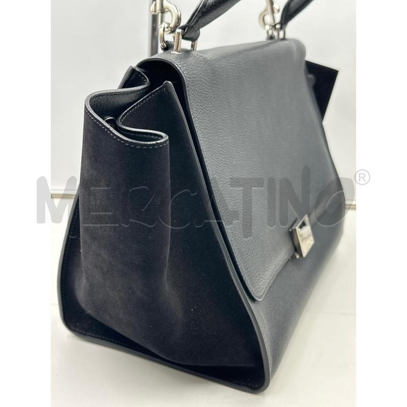 BORSA DONNA CELINE TRAPEZE NERA PELLE | Mercatino dell'Usato Nichelino via scarrone 4