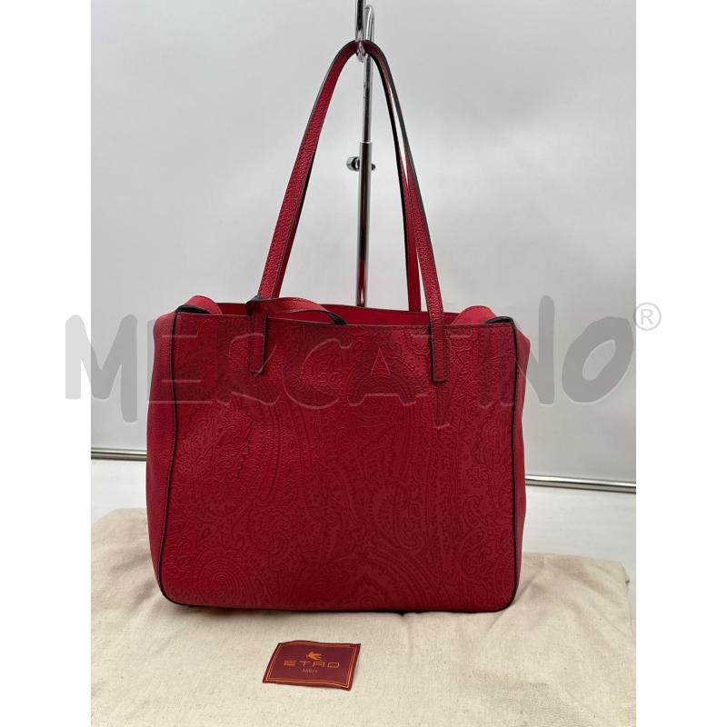 BORSA DONNA ETRO PELLE ROSSA | Mercatino dell'Usato Nichelino via scarrone 1