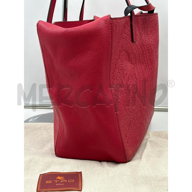 BORSA DONNA ETRO PELLE ROSSA | Mercatino dell'Usato Nichelino via scarrone 2