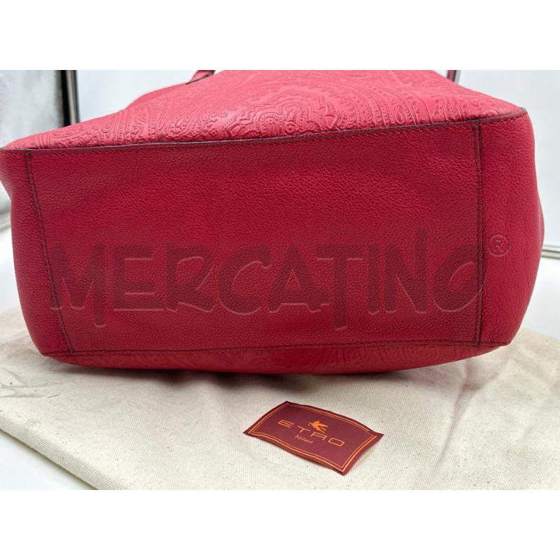 BORSA DONNA ETRO PELLE ROSSA | Mercatino dell'Usato Nichelino via scarrone 3