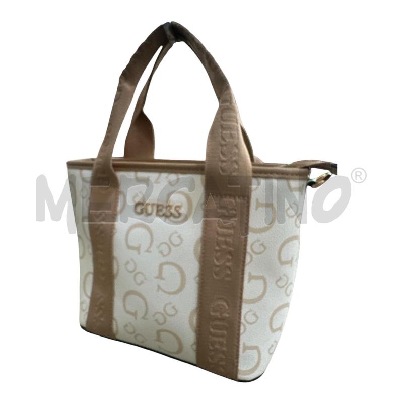 BORSA DONNA GUESS A MANO PANNA BEIGE  | Mercatino dell'Usato Nichelino via scarrone 1