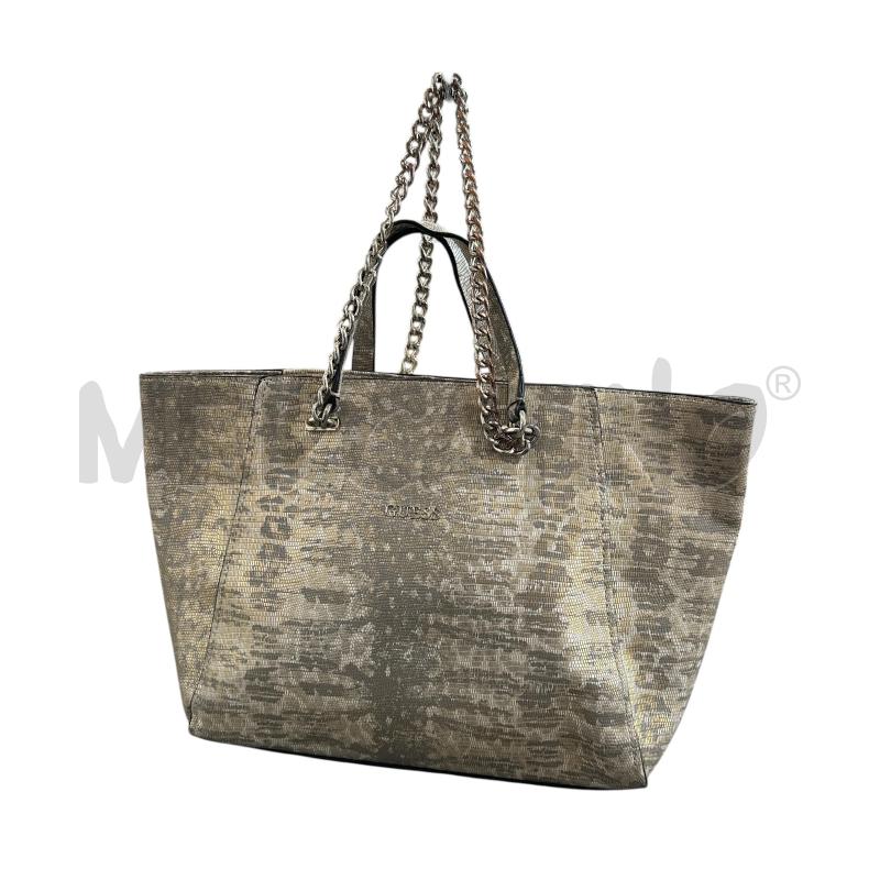 BORSA DONNA GUESS PITON ORO CAT | Mercatino dell'Usato Nichelino via scarrone 1