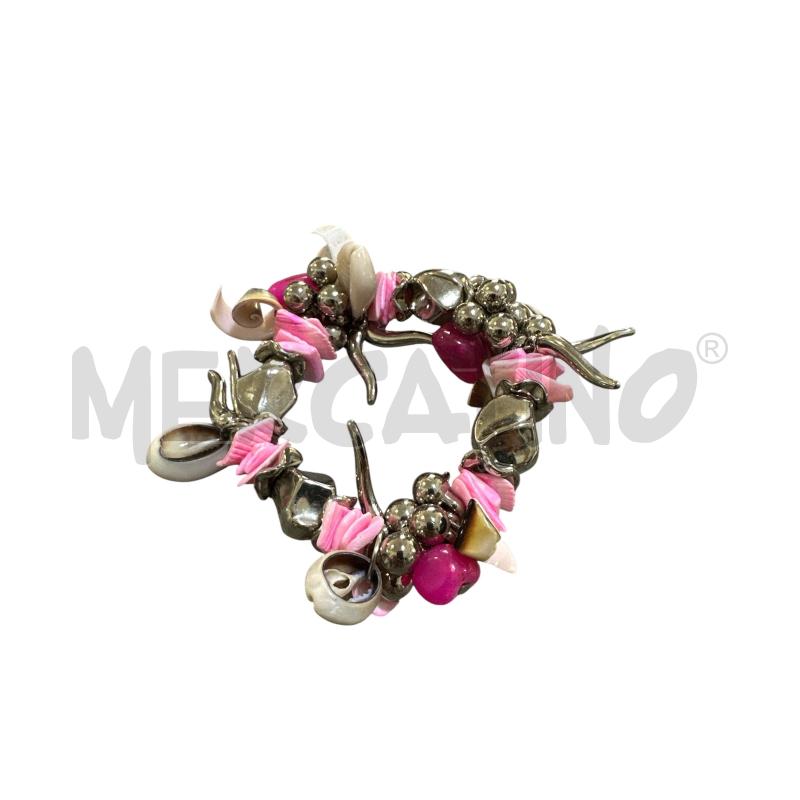 BRACCIALE LAVORAZIONE PIETRE ROSA  | Mercatino dell'Usato Nichelino via scarrone 1