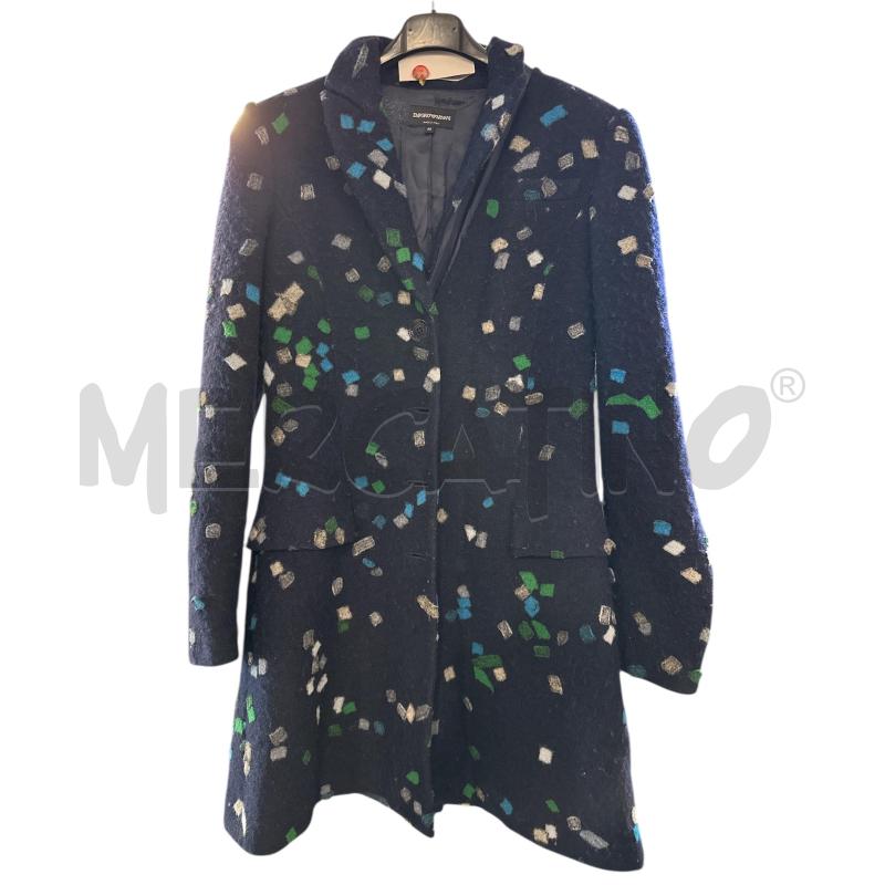 CAPPOTTO DONNA EMPORIO ARMANI BLU LANA BOUCLE | Mercatino dell'Usato Nichelino via scarrone 1