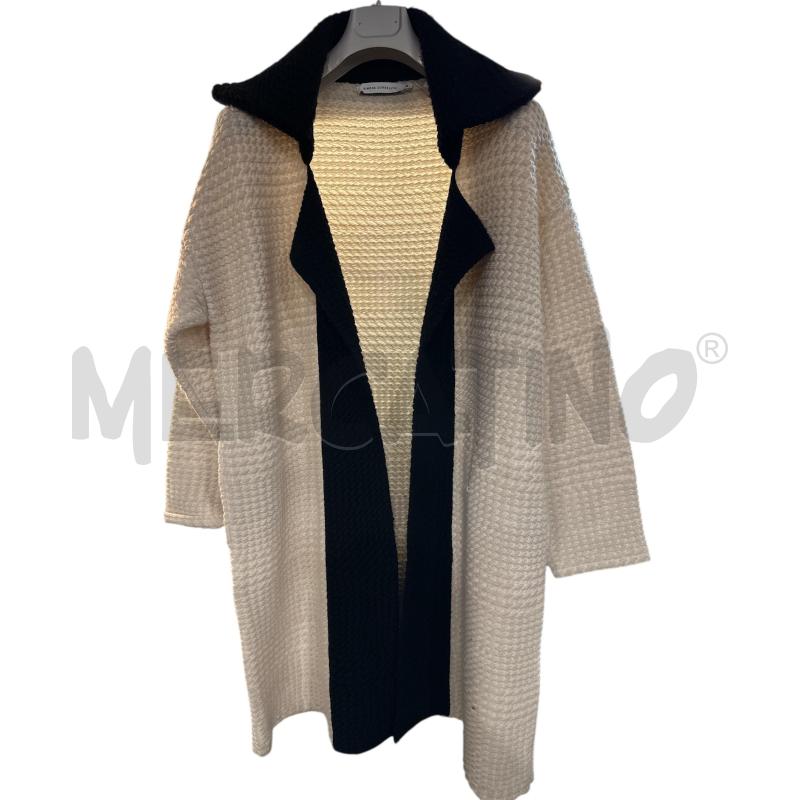 CAPPOTTO DONNA SIMONA CORSELLINI BIANCO NERO  | Mercatino dell'Usato Nichelino via scarrone 1