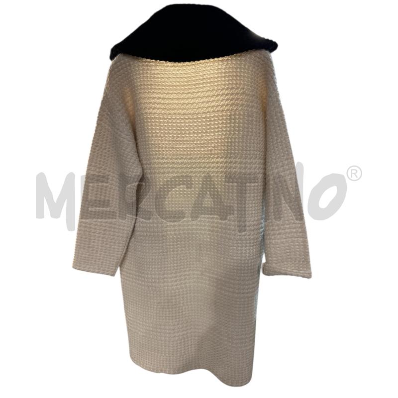 CAPPOTTO DONNA SIMONA CORSELLINI BIANCO NERO  | Mercatino dell'Usato Nichelino via scarrone 3