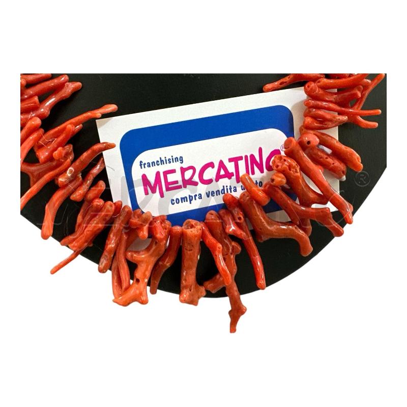 COLLANA ARG E CORALLO ROSSO  | Mercatino dell'Usato Nichelino via scarrone 3
