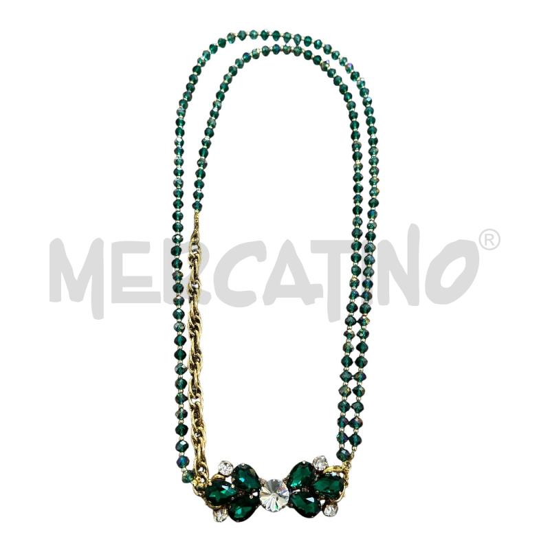 COLLANA PIETRE VERDI LUNGA  | Mercatino dell'Usato Nichelino via scarrone 1