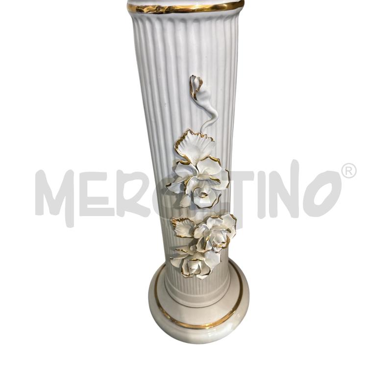 COLONNA CAPITELLO CON LAMPADA BIANCA ORO | Mercatino dell'Usato Nichelino via scarrone 2