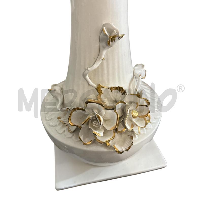 COLONNA CAPITELLO CON LAMPADA BIANCA ORO | Mercatino dell'Usato Nichelino via scarrone 3
