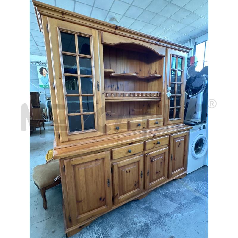 CREDENZA LEGNO PINO VETRINE  | Mercatino dell'Usato Nichelino via scarrone 1