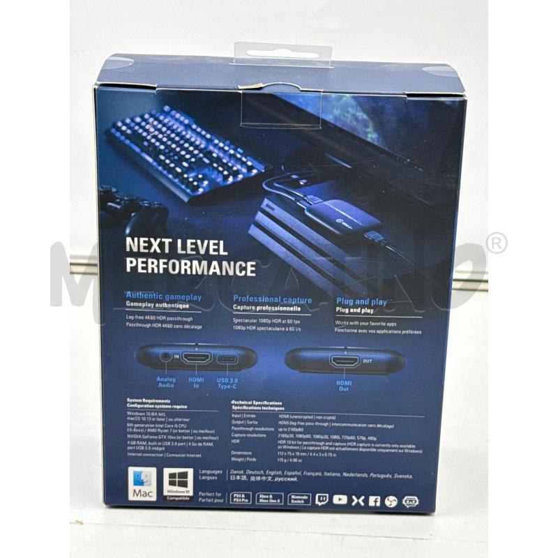 DISPOSITIVO DI REGISTRAZIONE VIDEO ELGATO HD60 S USB 3.2  | Mercatino dell'Usato Nichelino via scarrone 2