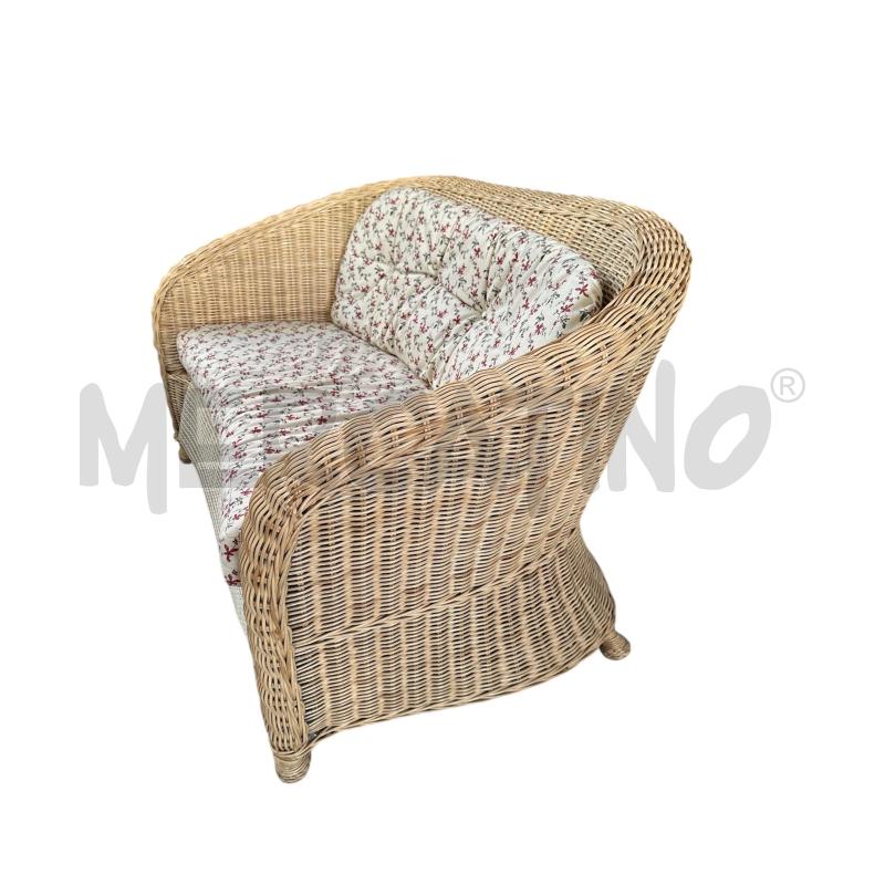 DIVANETTO IN RATTAN CON CUSCINI | Mercatino dell'Usato Nichelino via scarrone 2