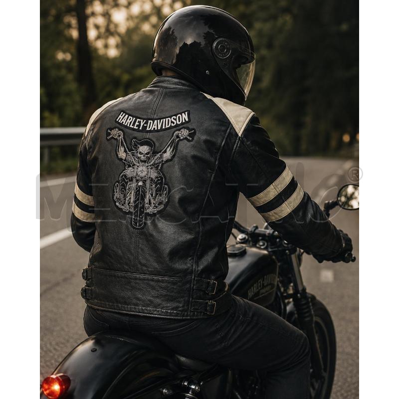 GIUBBOTTO UOMO PELLE GAS PACH HARLEY DAVIDSON NERO   | Mercatino dell'Usato Nichelino via scarrone 1