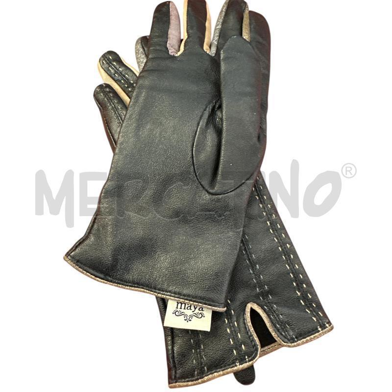 GUANTI DONNA MAYA PELLE NERO IMP | Mercatino dell'Usato Nichelino via scarrone 2