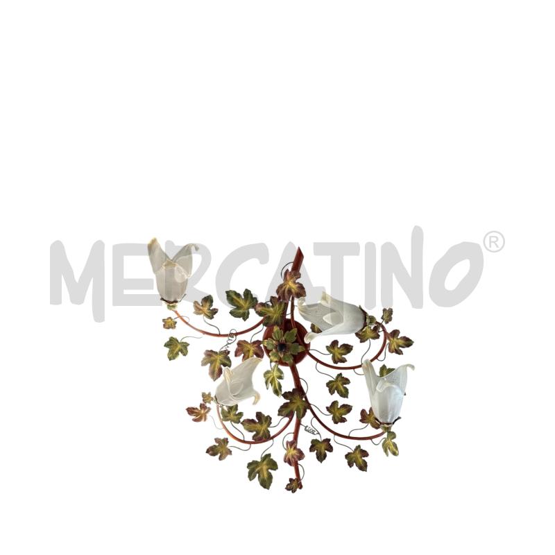 LAMPADARIO 4 LUCI RAMATO | Mercatino dell'Usato Nichelino via scarrone 1
