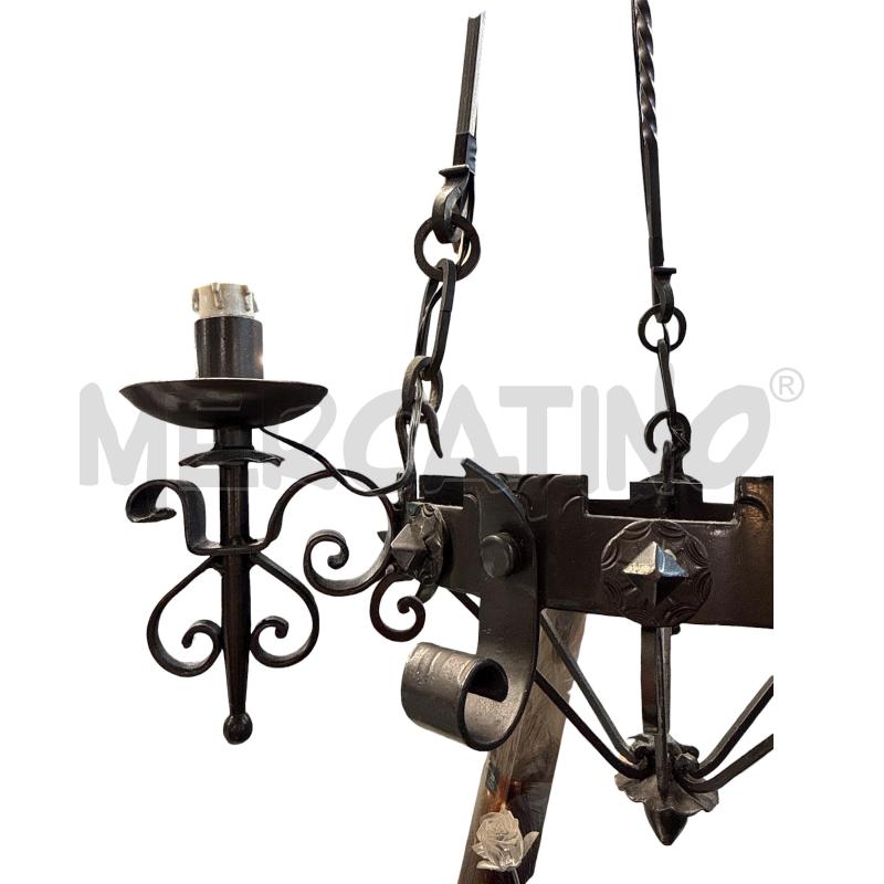LAMPADARIO FERRO BATTUTO  | Mercatino dell'Usato Nichelino via scarrone 2