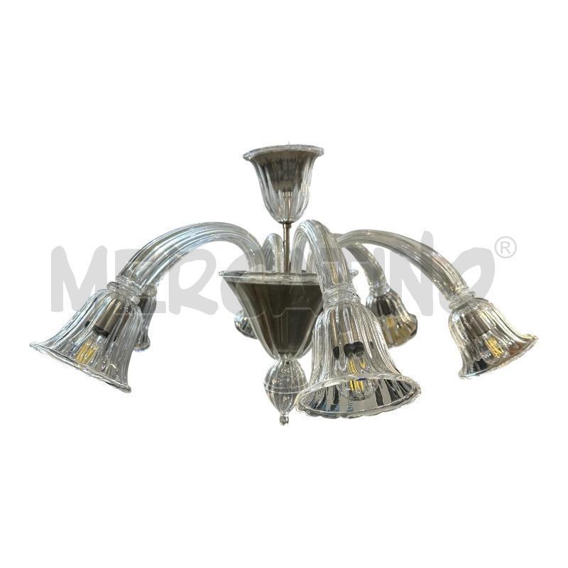 LAMPADARIO VETRO MURANO 6 LUCI  | Mercatino dell'Usato Nichelino via scarrone 2