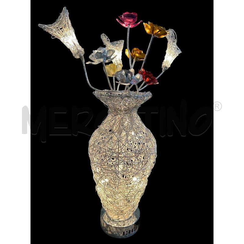 LAMPADA FLOREALE DESIGNE ALLUMINIO  | Mercatino dell'Usato Nichelino via scarrone 1