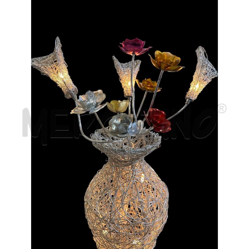 LAMPADA FLOREALE DESIGNE ALLUMINIO  | Mercatino dell'Usato Nichelino via scarrone 2