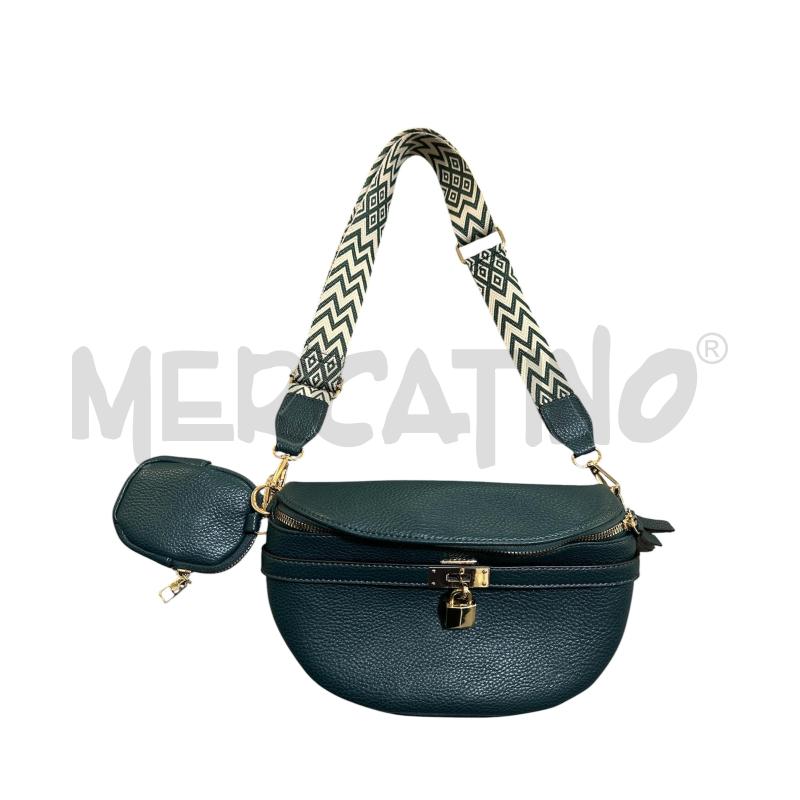 MARSUPIO DONNA VERDE TRACOLLA GEOMETRICA  | Mercatino dell'Usato Nichelino via scarrone 1