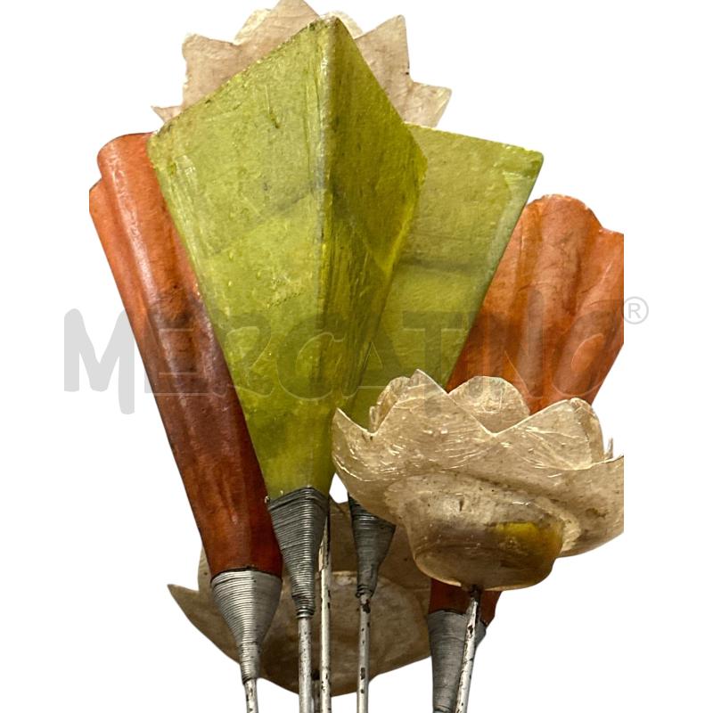 MAZZO FIORI STELO FERRO PETALI MADRE PERLA  | Mercatino dell'Usato Nichelino via scarrone 3