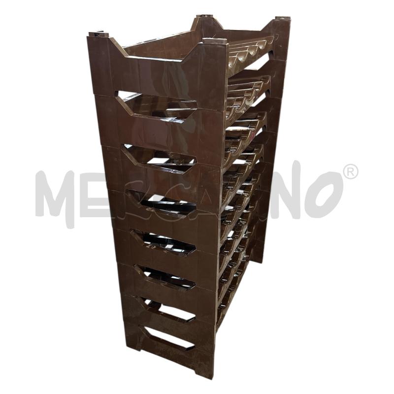 PORTA BOTTIGLIE IMPILABILI IN PLASTICA MARRONE 8 PZ | Mercatino dell'Usato Nichelino via scarrone 2