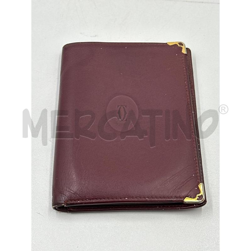 PORTA FOGLIO CARTIER VINTAGE BORDEAUX | Mercatino dell'Usato Nichelino via scarrone 1