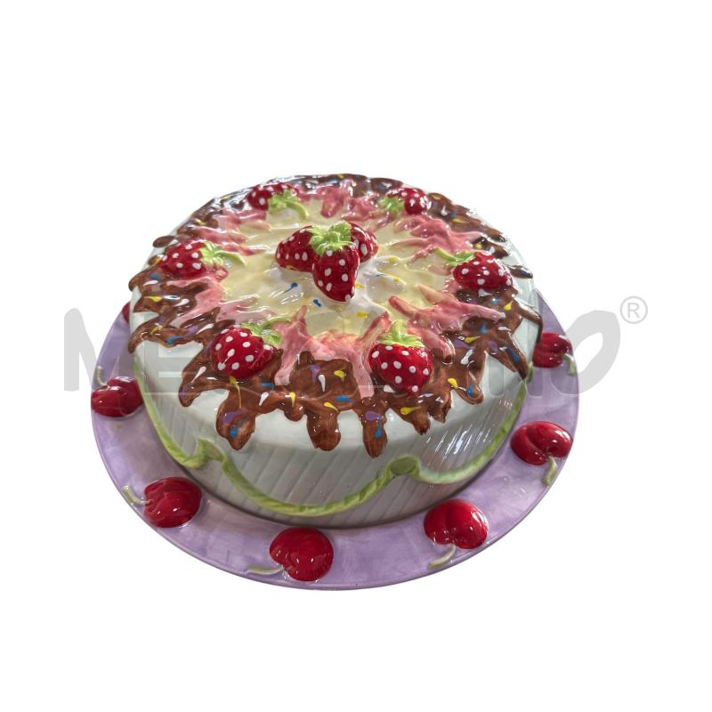 PORTA TORTA CON FRAGOLE PENSO | Mercatino dell'Usato Nichelino via scarrone 1