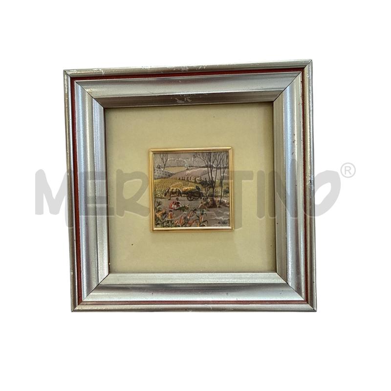 QUADRETTO FOGLIA ORO 13X13 | Mercatino dell'Usato Nichelino via scarrone 1