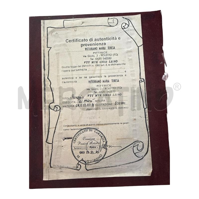 QUADRETTO VECCHIO OLIO SU FOGLIA ORO 20X25 | Mercatino dell'Usato Nichelino via scarrone 2